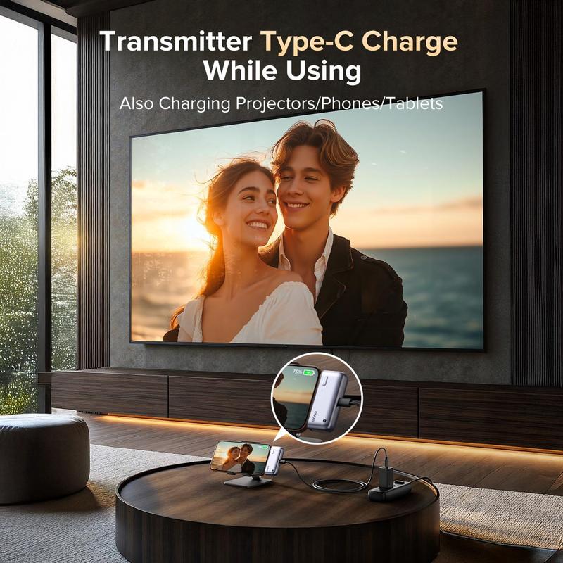 S850 Type-C Wireless HDMI Transmitter & Receiver, 50M Range, 4K Decode, 1080P@60Hz, Plug & Play