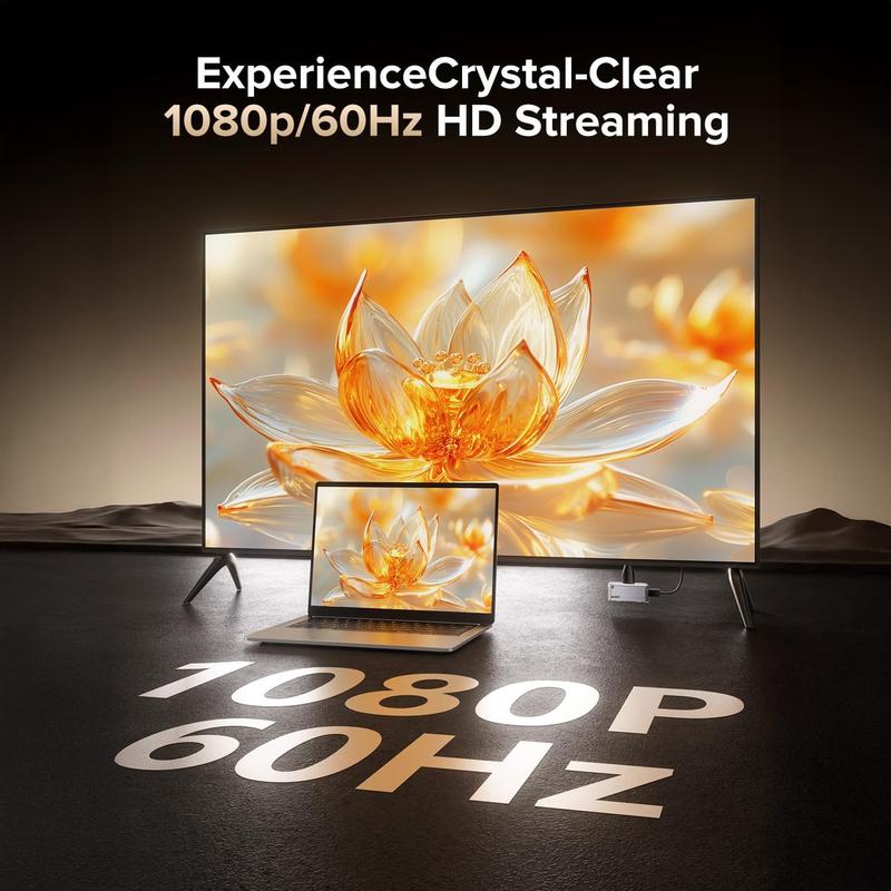 S850 Type-C Wireless HDMI Transmitter & Receiver, 50M Range, 4K Decode, 1080P@60Hz, Plug & Play