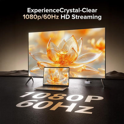 Type-C Wireless HDMI Transmitter & Receiver, 50M Range, 4K Decode, 1080P@60Hz, Plug & Play