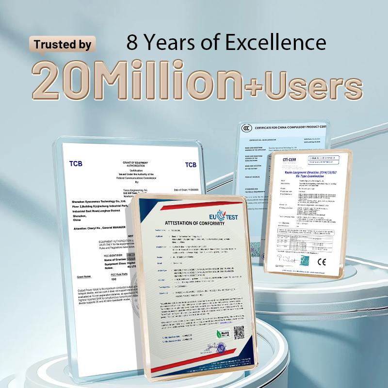 2026 Mini 4G WiFi Router, No SIM, Tri-Band Portable Hotspot for Car, RV & Travel