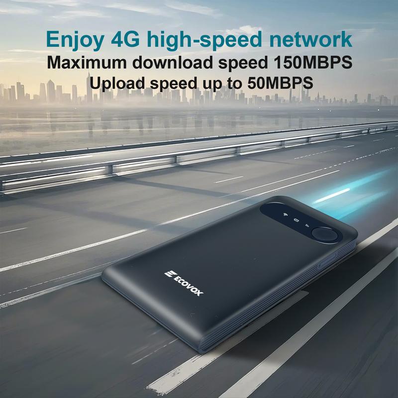 2026 Mini 4G WiFi Router, No SIM, Tri-Band Portable Hotspot for Car, RV & Travel